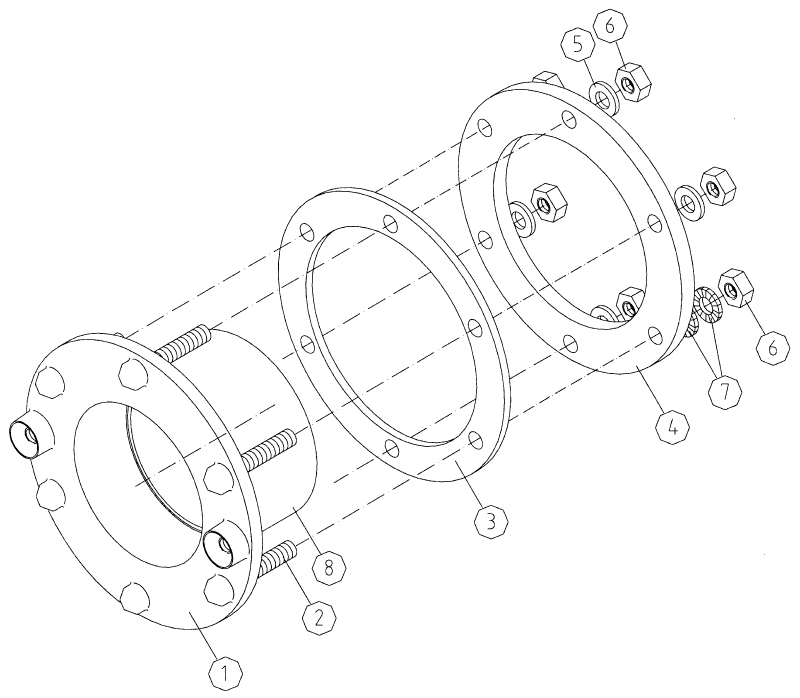 Схема Корпус всасывающего элемента устройства гидромассажа Standard для пластиковых бассейнов Art. 8669150